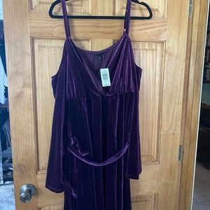 TORRID PURPLE VELVET DRESS NWT